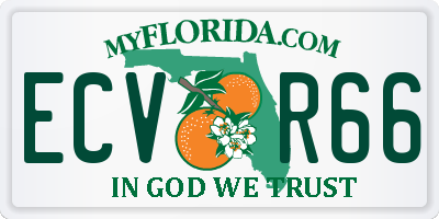 FL license plate ECVR66