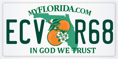 FL license plate ECVR68