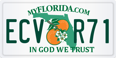FL license plate ECVR71