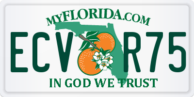 FL license plate ECVR75
