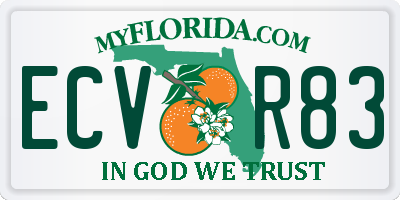 FL license plate ECVR83