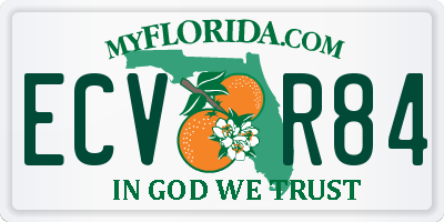 FL license plate ECVR84