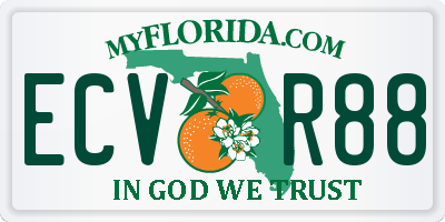 FL license plate ECVR88