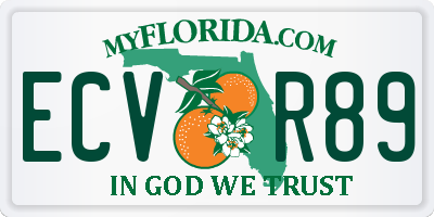 FL license plate ECVR89