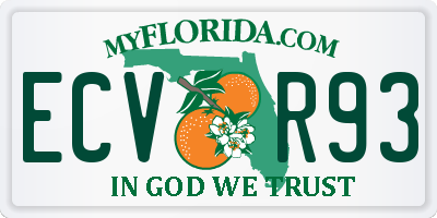 FL license plate ECVR93