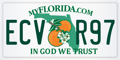 FL license plate ECVR97