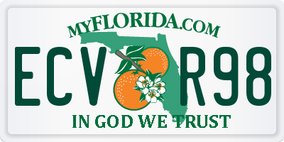 FL license plate ECVR98