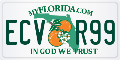FL license plate ECVR99