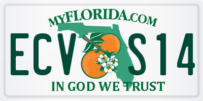 FL license plate ECVS14