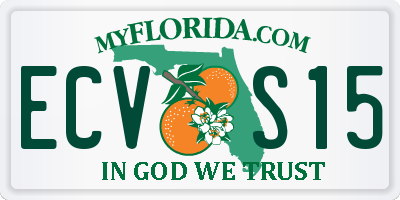 FL license plate ECVS15