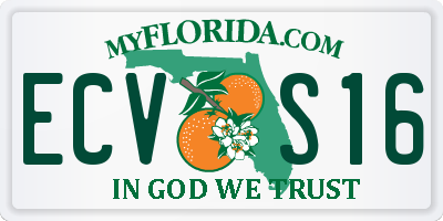 FL license plate ECVS16