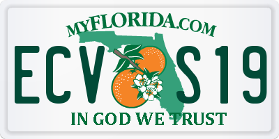FL license plate ECVS19