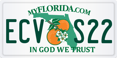 FL license plate ECVS22