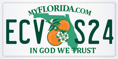 FL license plate ECVS24