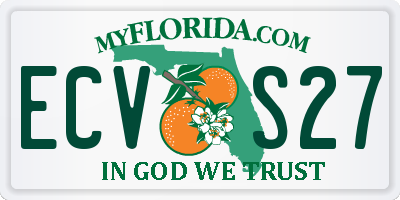 FL license plate ECVS27