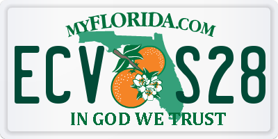 FL license plate ECVS28