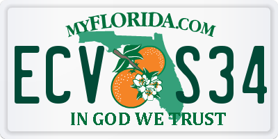 FL license plate ECVS34
