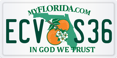 FL license plate ECVS36