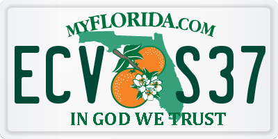 FL license plate ECVS37