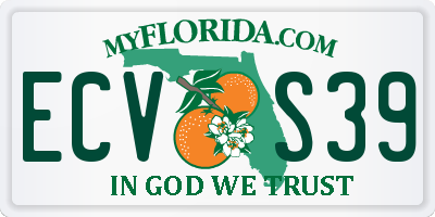 FL license plate ECVS39