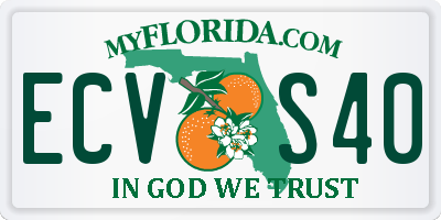 FL license plate ECVS40