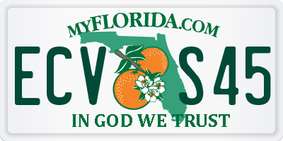FL license plate ECVS45