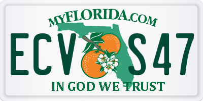 FL license plate ECVS47