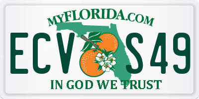 FL license plate ECVS49