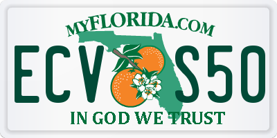 FL license plate ECVS50