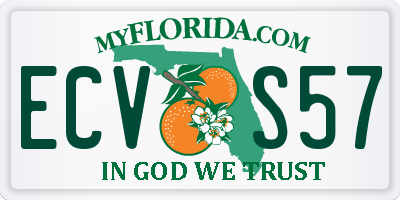 FL license plate ECVS57