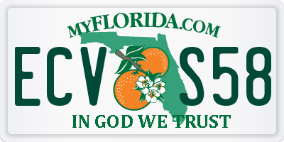 FL license plate ECVS58