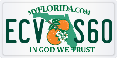 FL license plate ECVS60