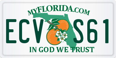 FL license plate ECVS61