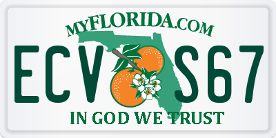 FL license plate ECVS67