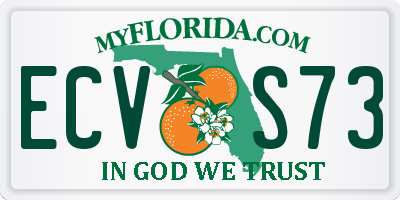 FL license plate ECVS73