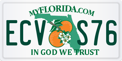FL license plate ECVS76