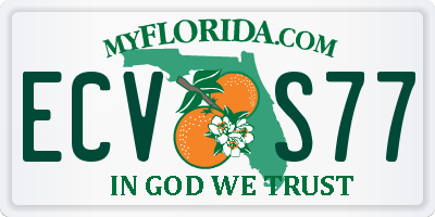 FL license plate ECVS77
