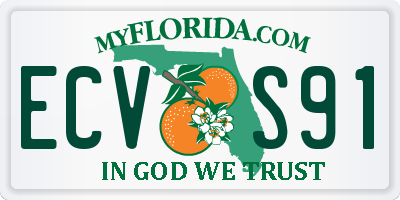 FL license plate ECVS91