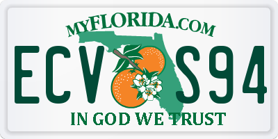 FL license plate ECVS94