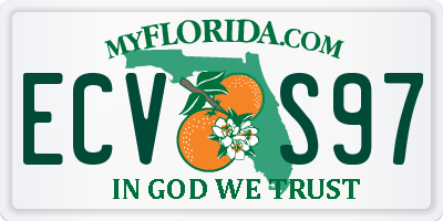 FL license plate ECVS97