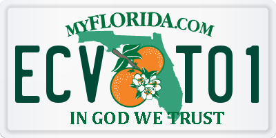 FL license plate ECVT01