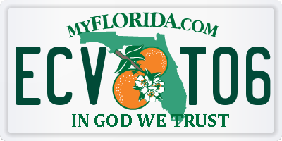 FL license plate ECVT06