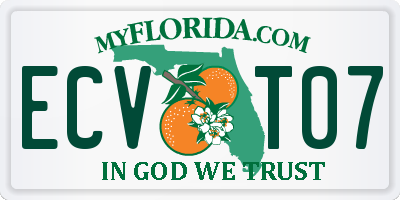 FL license plate ECVT07