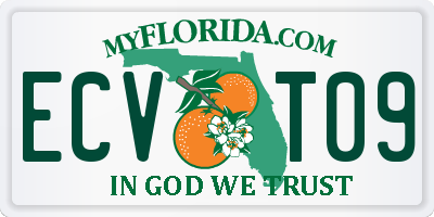 FL license plate ECVT09