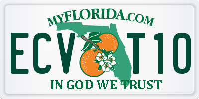 FL license plate ECVT10