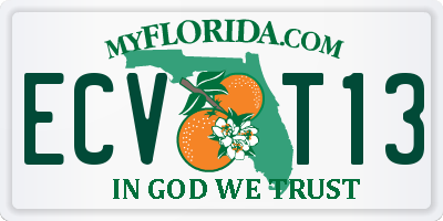FL license plate ECVT13