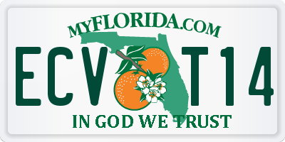 FL license plate ECVT14