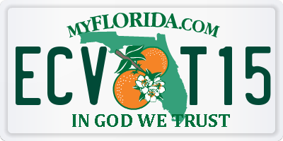 FL license plate ECVT15