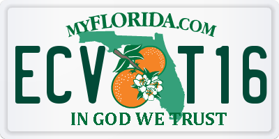 FL license plate ECVT16