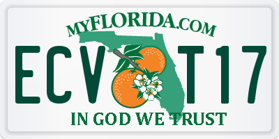 FL license plate ECVT17